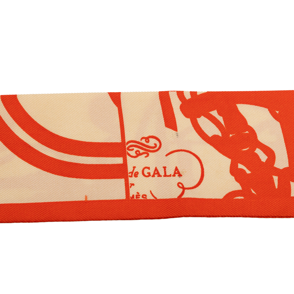 Pre-Loved Hermes Brides De Gala Shadow Silk Twilly Scarf - Picture 2 of 5